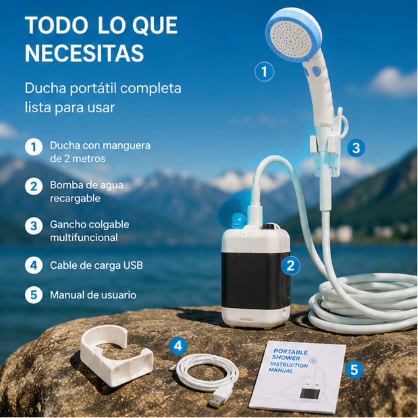 Ducha portátil HOONZY